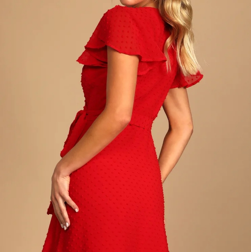 Lulu's Red Mini Dress - Picture 4 of 11